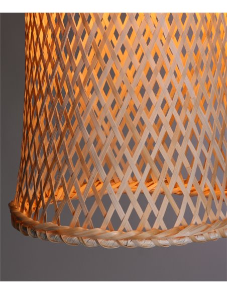 Lámpara de techo colgante Riba – FORLIGHT – Lámpara de madera, Altura regulable, Diámetro: 21 cm