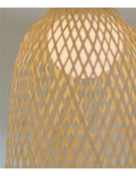 Lámpara de techo colgante Riba – FORLIGHT – Lámpara de madera, Altura regulable, Diámetro: 21 cm