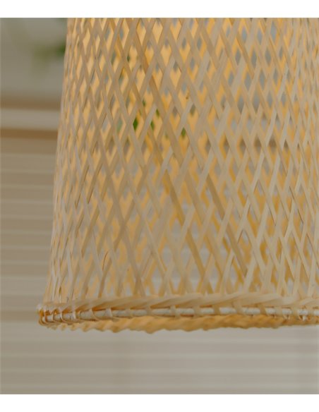 Lámpara de techo colgante Riba – FORLIGHT – Lámpara de madera, Altura regulable, Diámetro: 21 cm