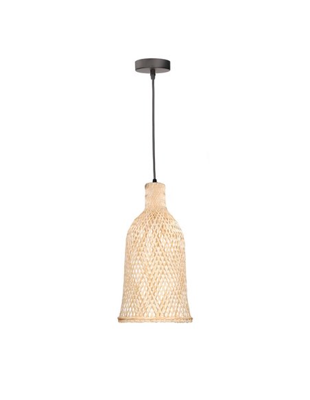 Lámpara de techo colgante Riba – FORLIGHT – Lámpara de madera, Altura regulable, Diámetro: 21 cm