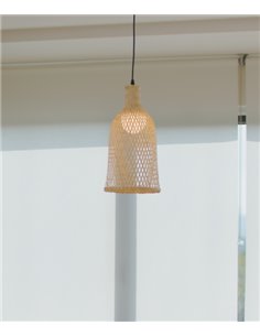 Lámpara de techo colgante Riba – FORLIGHT – Lámpara de madera, Altura regulable, Diámetro: 21 cm