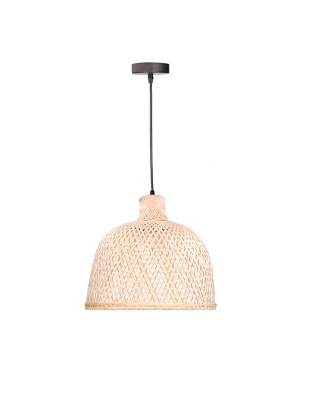 Lámpara colgante Riba – FORLIGHT – Lámpara de madera, Altura regulable, Diámetro: 35 cm