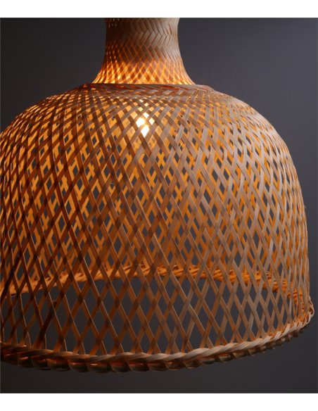 Lámpara colgante Riba – FORLIGHT – Lámpara de madera, Altura regulable, Diámetro: 35 cm