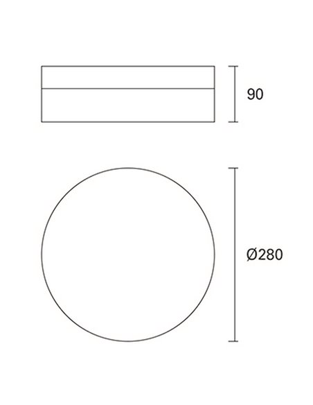 Plafón de techo Farrow – FORLIGHT – Lámpara de cristal, Diámetro: 28 cm