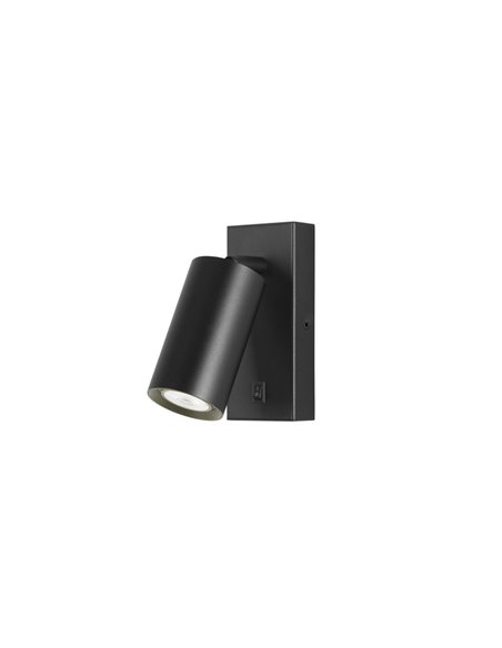 Aplique de pared Era – FORLIGHT – Lámpara de lectura blanca o negra, LED 8W IP20