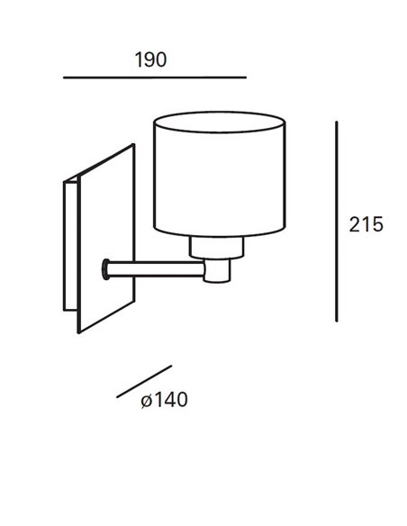 Aplique de pared Lyon – FORLIGHT – Lámpara para cabecero, Pantalla textil