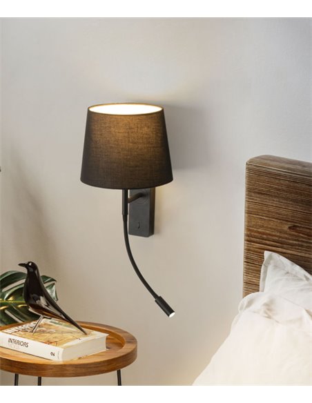 Aplique de pared Janet – FORLIGHT – Lámpara de lectura en 2 colores, LED 3000K