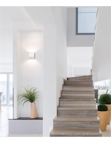 Aplique de pared Keop – FORLIGHT – Lámpara moderna blanca, LED 3000K 420 lm
