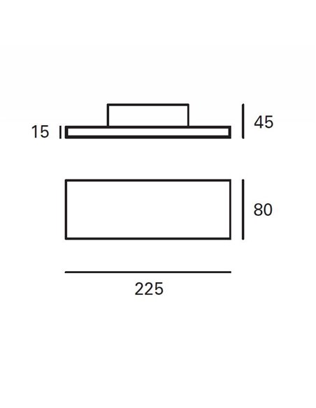 Aplique de pared Thin – FORLIGHT – Lámpara minimalista en 2 colores, LED 3000K 860 lm, Medida: 22,5 cm