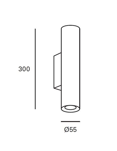 Aplique de pared Meds – FORLIGHT – Doble emisión de luz, Estructura de aluminio en negro