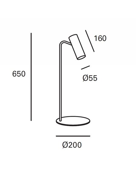 Lámpara de escritorio Meds – FORLIGHT – Cabezal orientable, GU10
