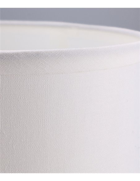 Lámpara de mesa Nuts – FORLIGHT – Lámpara nórdica con pantalla textil, Madera natural