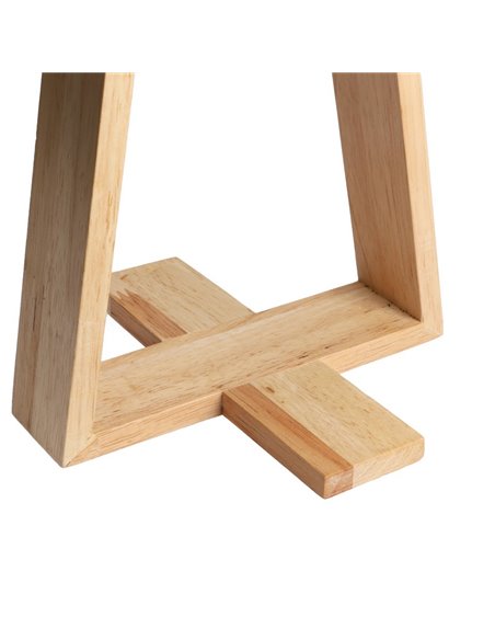 Lámpara de mesa Nuts – FORLIGHT – Lámpara nórdica con pantalla textil, Madera natural