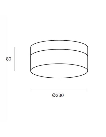 Plafón de techo Giro – FORLIGHT – Lámpara de cristal, LED regulable 3000K-4000K, Diámetro: 23 cm