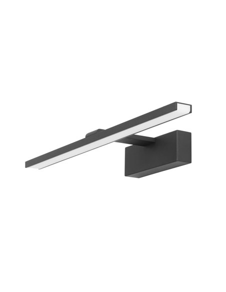 Aplique de pared Nora – FORLIGHT – Lámpara para espejo de baño negra, Disponible en 2 tamaños, LED 4000K