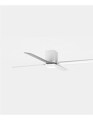 Ventilador de techo con luz Zonda – FORLIGHT – Ventilador DC con 4 palas, Regulable LED, 6 velocidades