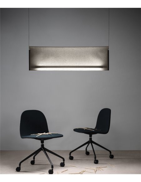 Lámpara colgante de techo Nebra – a-emotional light – Lámpara decorativa LED 2173 lm 2700K, Disponible en topo y beige