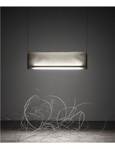 Lámpara colgante de techo Nebra – a-emotional light – Lámpara decorativa LED 2173 lm 2700K, Disponible en topo y beige