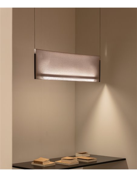 Lámpara colgante de techo Nebra – a-emotional light – Lámpara decorativa LED 2173 lm 2700K, Disponible en topo y beige