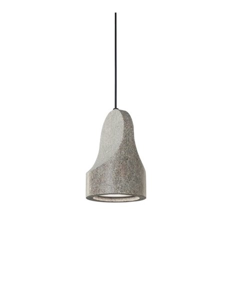 Lámpara colgante Parga – a-emotional light – Lámpara de piedra, 3 tamaños, LED regulable corte de fase