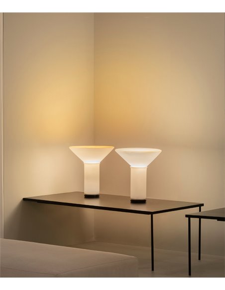 Lámpara de mesa Era – a-emotional light – Lámpara de vidrio artesanal, Altura: 37 cm