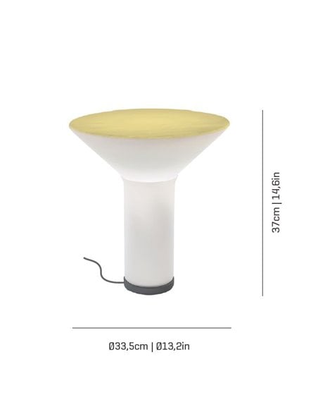 Lámpara de mesa Era – a-emotional light – Lámpara de vidrio artesanal, Altura: 37 cm