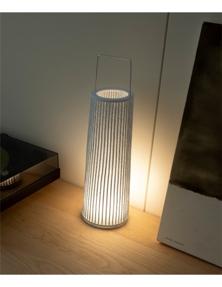 Lámpara portátil Hipatia – a-emotional light - Para exterior e interior, Incluye cable USB+cargador, LED 3000K