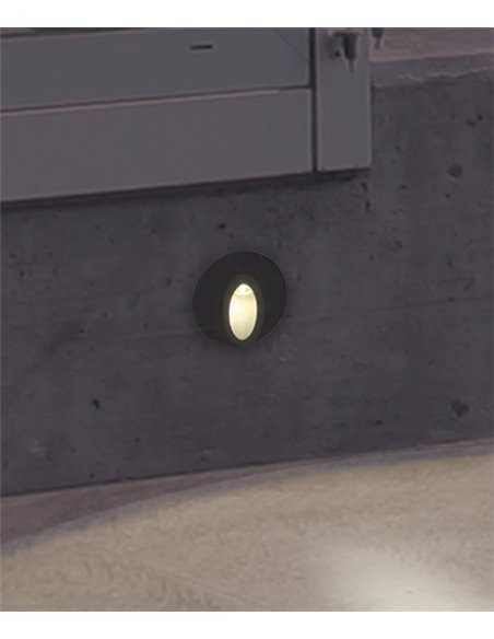Foco empotrable de exterior Orion – ACB – Lámpara antracita, LED 3000K, 6.2 cm