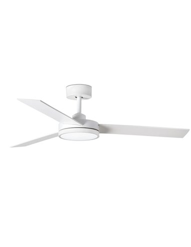 Ventilador de techo de tres palas con luz blanco Barth - Faro