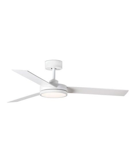 Ventilador de techo de tres palas con luz blanco Barth - Faro
