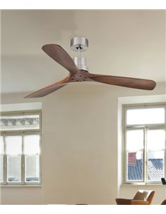 Ventilador de techo Lantau - Faro - 132 cm, níquel mate, 3 palas