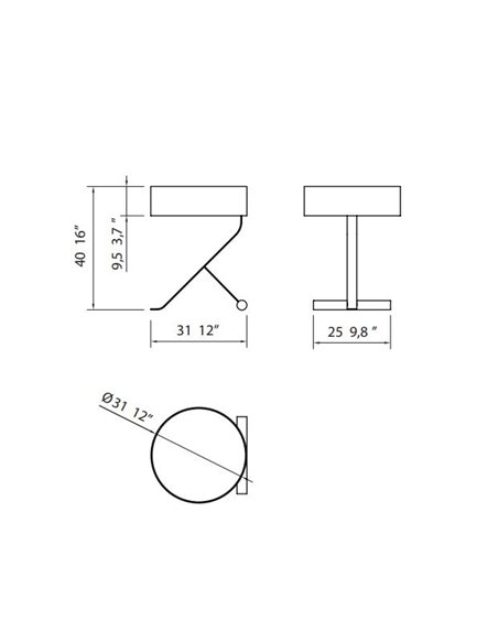 Lámpara de mesa Chicago – Punt Mobles – Pantalla textil de algodón+Base nogal y metal, LED regulable 2700K
