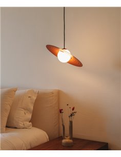 Lámpara colgante Symphony - Milan - Lámpara de techo moderna, Gris-Cobre-Visón, Ø 30-45 cm
