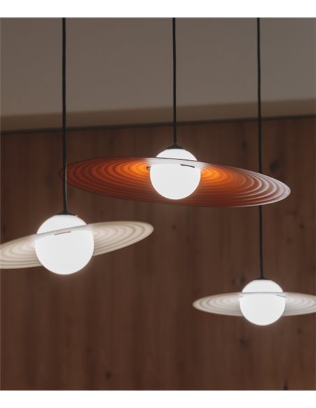 Lámpara colgante Symphony - Milan - Lámpara de techo moderna, Gris-Cobre-Visón, Ø 30-45 cm