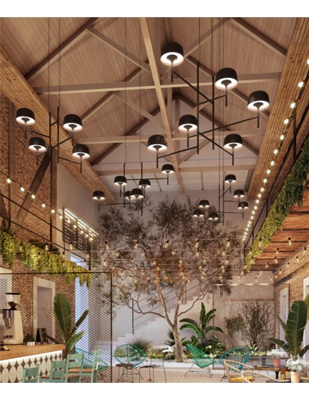 Lámpara colgante Bol – Bover – Decorativa con 4 luces, LED Regulable TRIAC