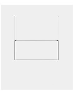 Lámpara colgante Modular Rectangular Vertical – LedsC4 – Lámpara negra con regulación DALI, LED 3000K 5260 lm, Florón rectangula