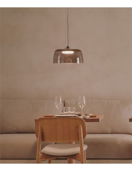 Lámpara colgante Levels – LedsC4 – Lámpara de techo de cristal en 3 colores, LED regulable (Corte de Fase, Dali-2, Casambi)