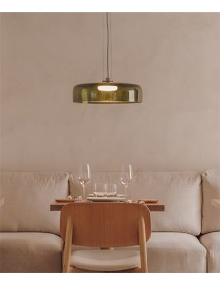 Lámpara colgante Levels – LedsC4 – Lámpara de cristal en 3 colores, LED 2700-3000-4000K regulable (Corte de Fase, Dali-2, Casamb