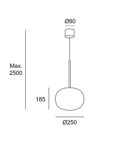 Lámpara colgante Alive – LedsC4 – Lámpara de cristal tipo bola, LED 2700K 454 lm 