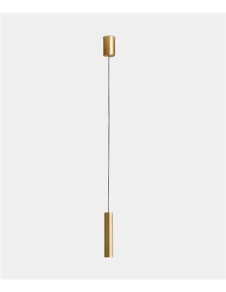 Lámpara colgante Prolix – LedsC4 – Lámpara tipo tubo con luz ajustable manualmente, LED regulable corte de fase