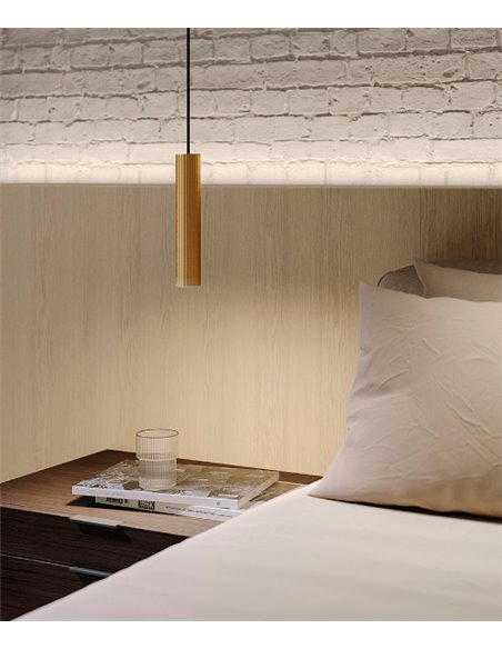 Lámpara colgante Prolix – LedsC4 – Lámpara tipo tubo con luz ajustable manualmente, LED regulable corte de fase
