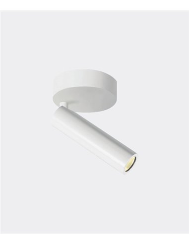 Proyector de techo Stylus – LedsC4 – Lámpara con foco orientable, LED 3000K, Disponible en blanco y negro