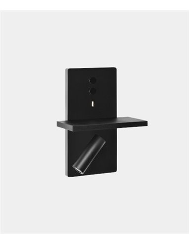 Aplique de pared E-lamp – LedsC4 – Lámpara de lectura con teconología Wireless Charging, Foco orientable, LED 2700 K
