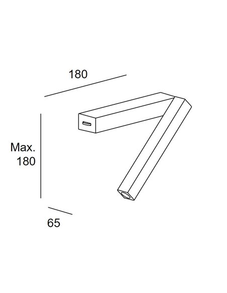Aplique de pared Hall Slim – LedsC4 – Lámpara de lectura en 3 acabados, LED 2700K 3.5W