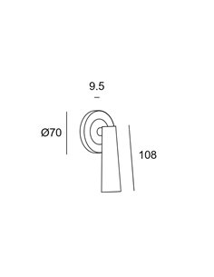 Aplique de pared Gamma Mini – LedsC4 – Lámpara de lectura en 4 colores, LED 2700K, Foco orientable 2