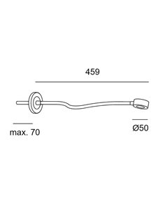 Aplique de pared empotrado Link – LedsC4 – Lámpara de lectura touch dimming, Foco orientable con luz LED 2700K 2
