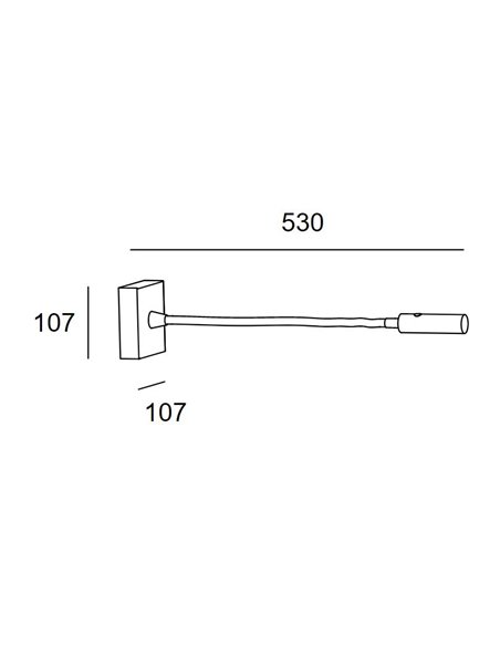 Aplique de pared Tip – LedsC4 – Lámpara de lectura LED 3000K, Doble instalación: empotrado/superficie