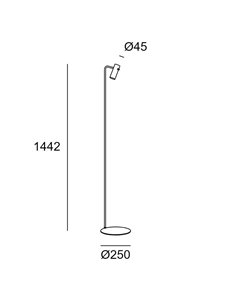 Lámpara de pie Nude Curved – LedsC4 – Diseño tipo arco disponible en 3 colores 2