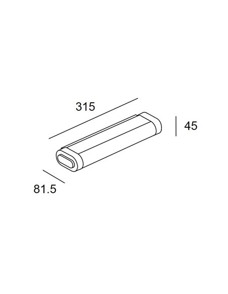 Aplique de pared Toi – LedsC4 – Lámpara para baño en 2 tamaños, LED 3000K