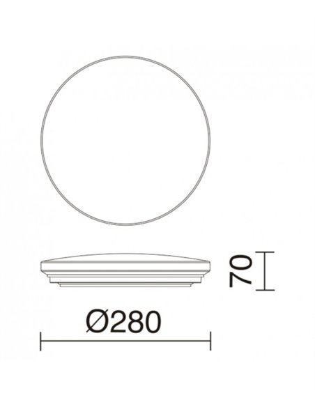 Plafón de techo Carme Rimless - Indeluz - Novolux Lighting - Lámpara de techo 28/38 cm 